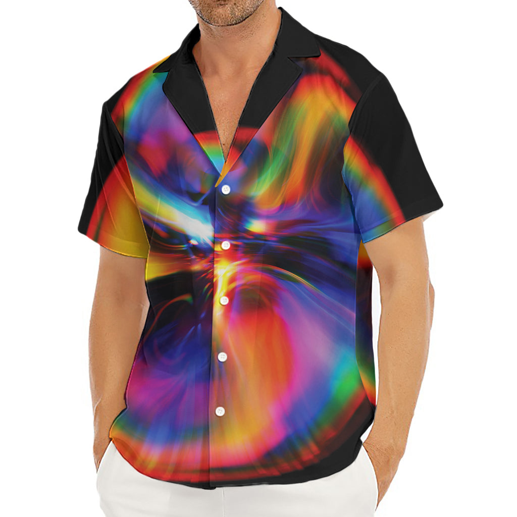 Rave Bubble Print Men's Deep V-Neck Shirt