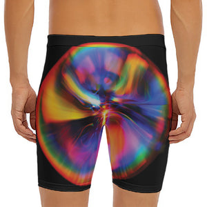 Rave Bubble Print Men's Long Boxer Briefs