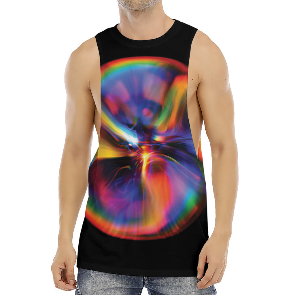 Rave Bubble Print Men's Muscle Tank Top