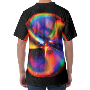 Rave Bubble Print Men's Velvet T-Shirt