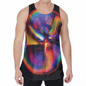 Rave Bubble Print Men's Velvet Tank Top