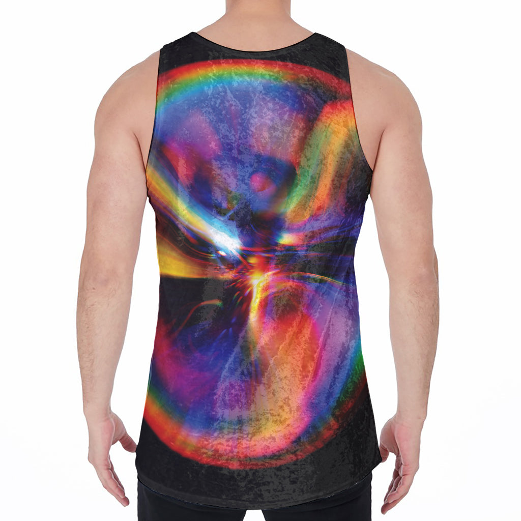 Rave Bubble Print Men's Velvet Tank Top