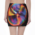 Rave Bubble Print Pencil Mini Skirt
