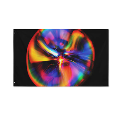 Rave Bubble Print Polyester Flag