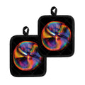Rave Bubble Print Pot Holders