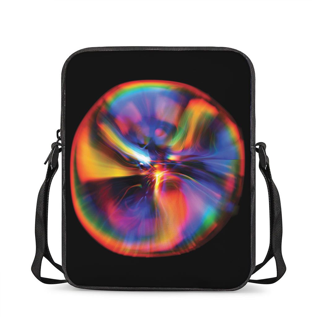 Rave Bubble Print Rectangular Crossbody Bag