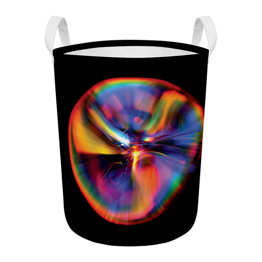 Rave Bubble Print Round Laundry Basket