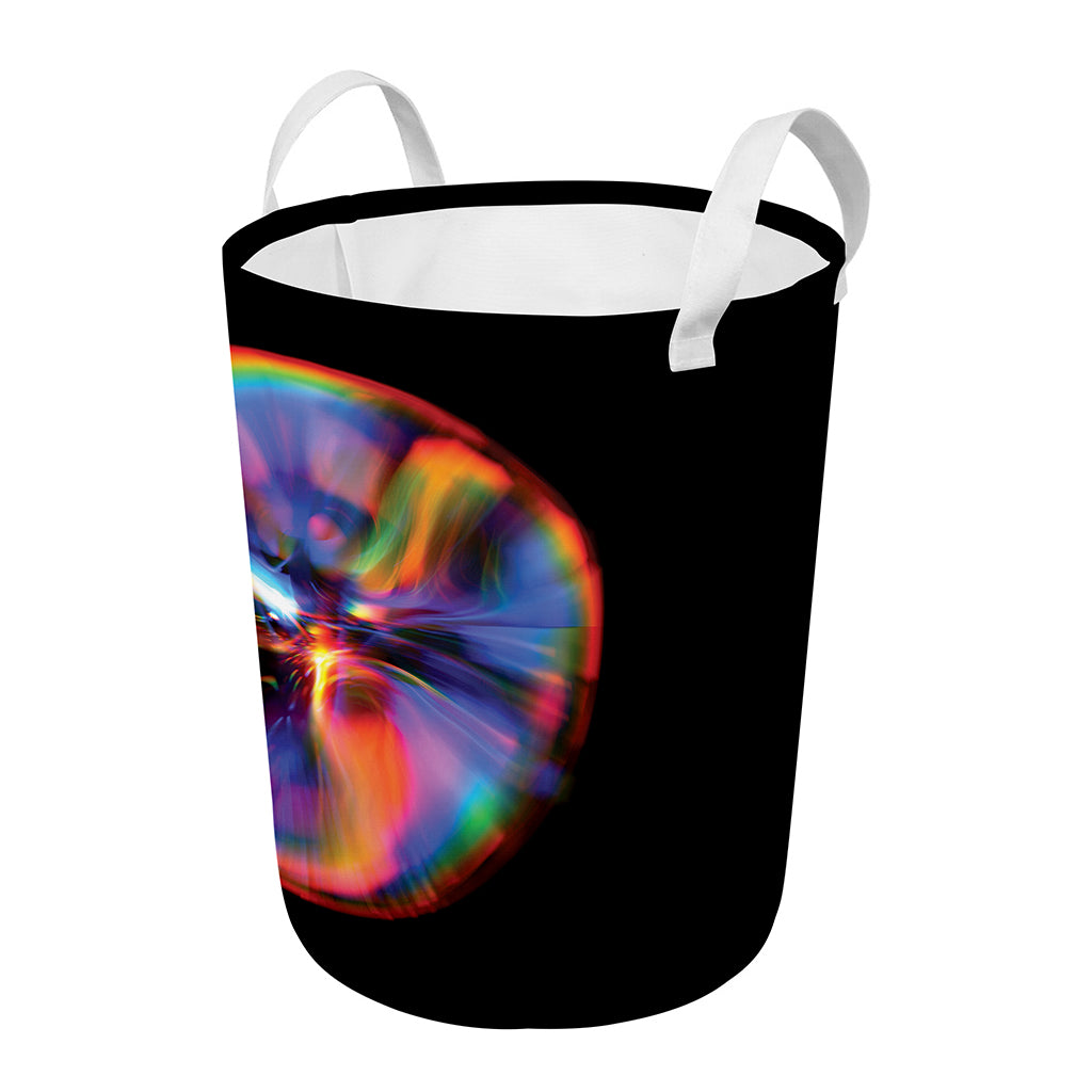 Rave Bubble Print Round Laundry Basket