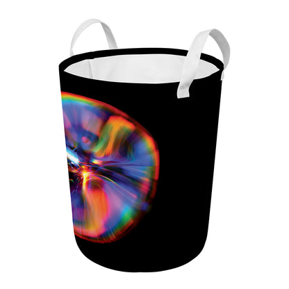 Rave Bubble Print Round Laundry Basket