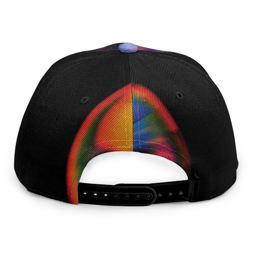 Rave Bubble Print Snapback Cap