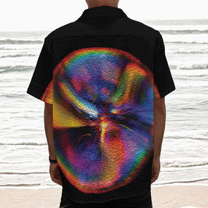 Rave Bubble Print Textured Short Sleeve Shirt