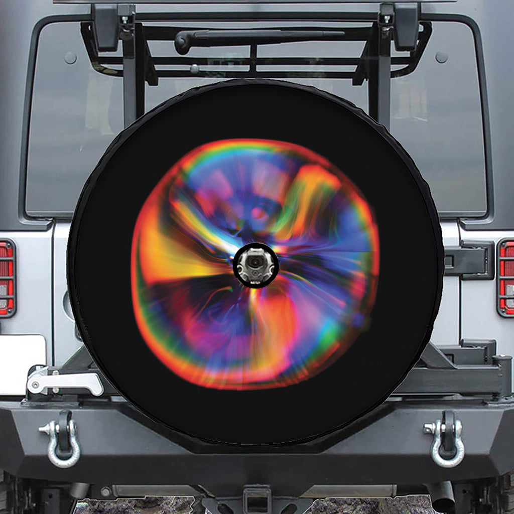 Rave Bubble Print Tire Cover With Camera Hole