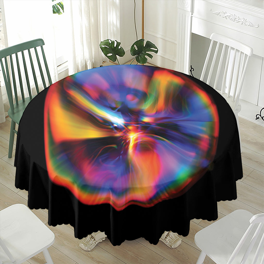 Rave Bubble Print Waterproof Round Tablecloth