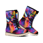 Rave Bubble Print Winter Boots