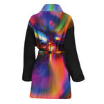 Rave Bubble Print Women's Bathrobe