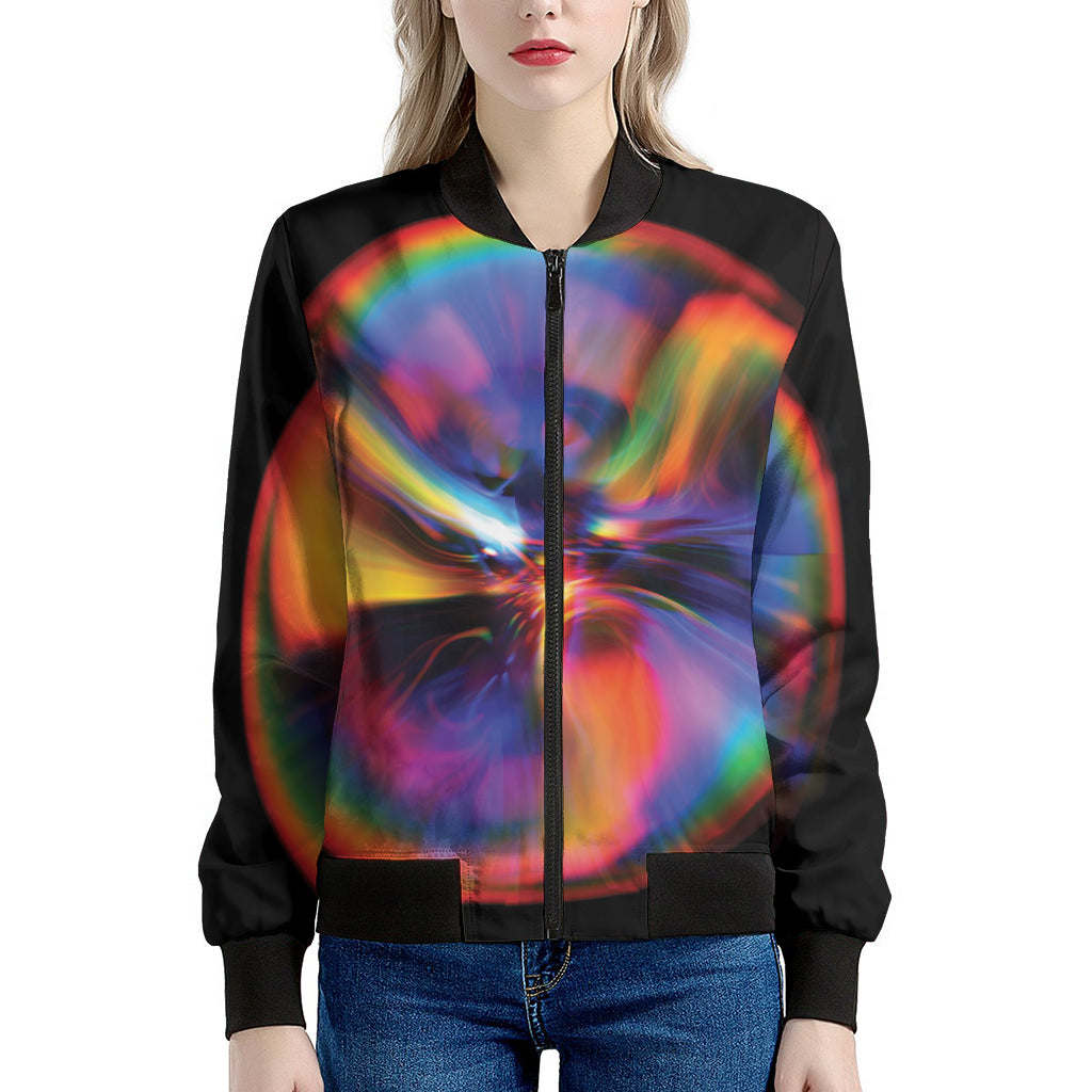 Rave Bubble Print Women's Bomber Jacket