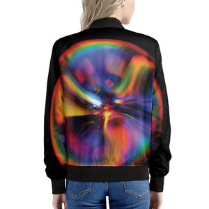 Rave Bubble Print Women's Bomber Jacket