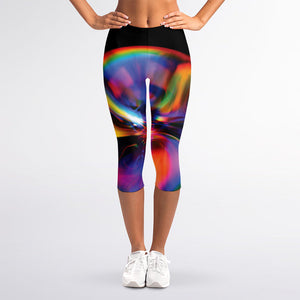 Rave Bubble Print Women's Capri Leggings