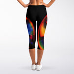 Rave Bubble Print Women's Capri Leggings