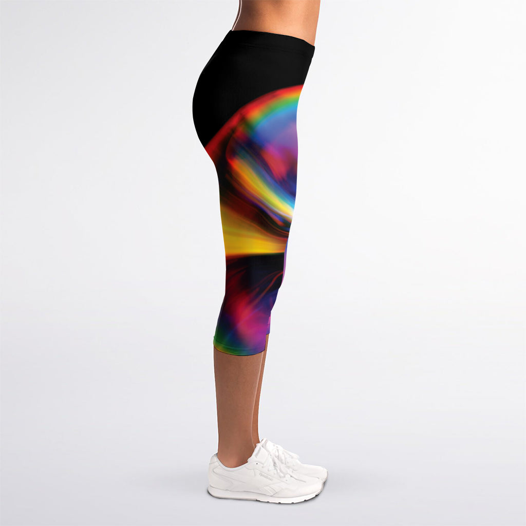 Rave Bubble Print Women's Capri Leggings