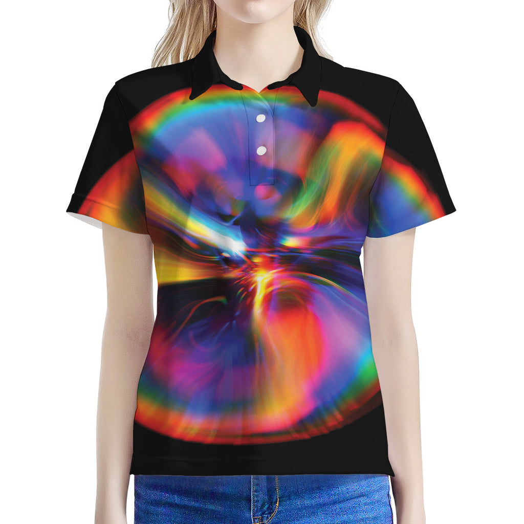 Rave Bubble Print Women's Polo Shirt