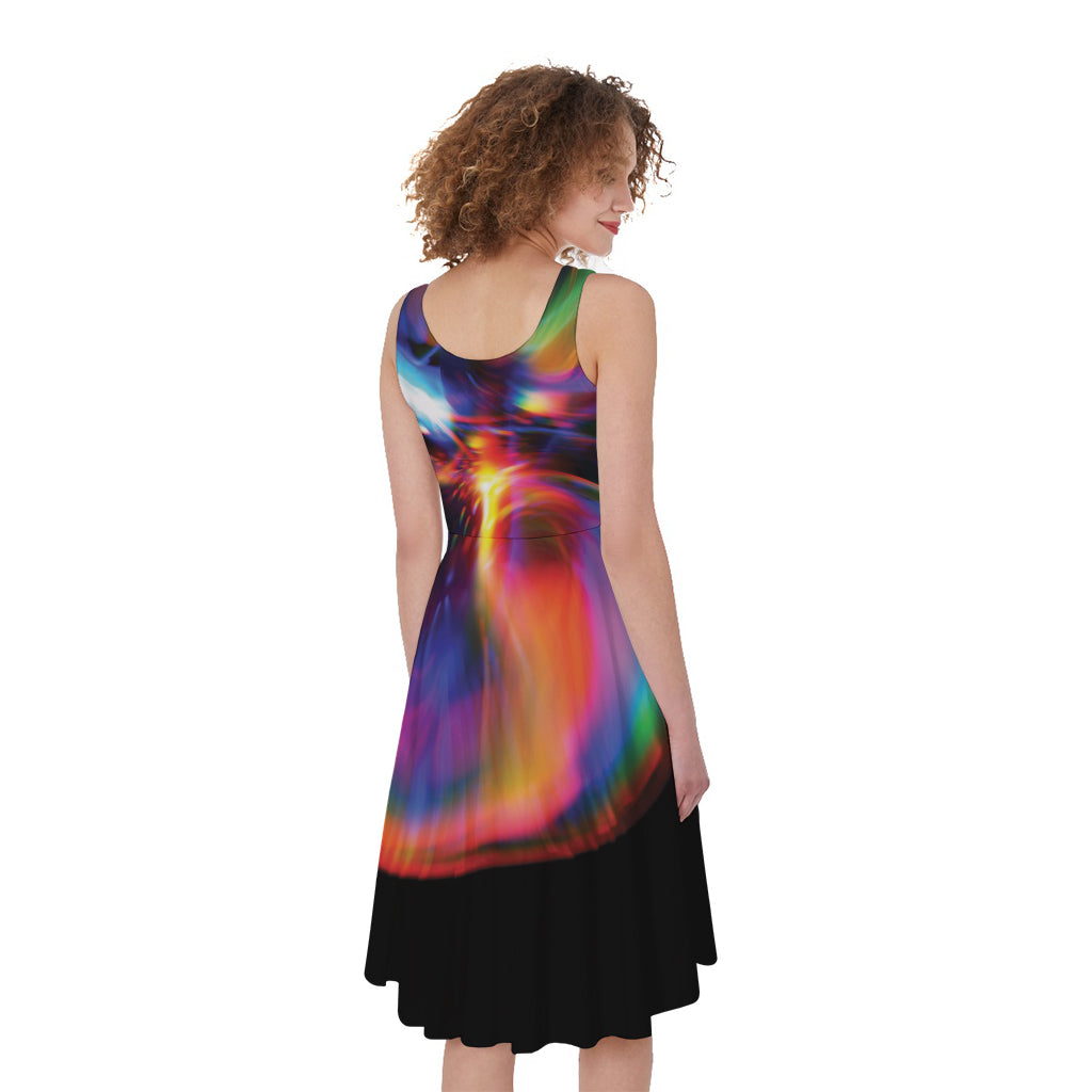 Rave Bubble Print Women's Sleeveless Dress