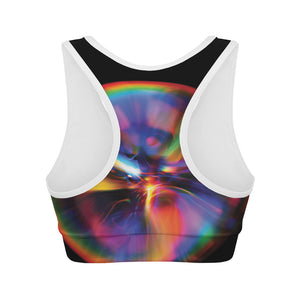 Rave Bubble Print Women's Sports Bra