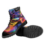 Rave Bubble Print Work Boots