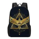 Raven Masonic Eye Print 17 Inch Backpack