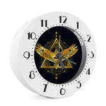 Raven Masonic Eye Print Alarm Clock
