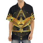 Raven Masonic Eye Print Aloha Shirt