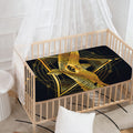 Raven Masonic Eye Print Baby Crib Sheet
