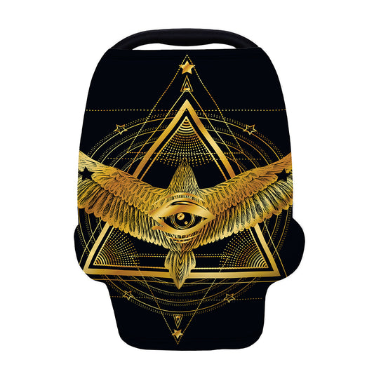 Raven Masonic Eye Print Baby Seat Cover