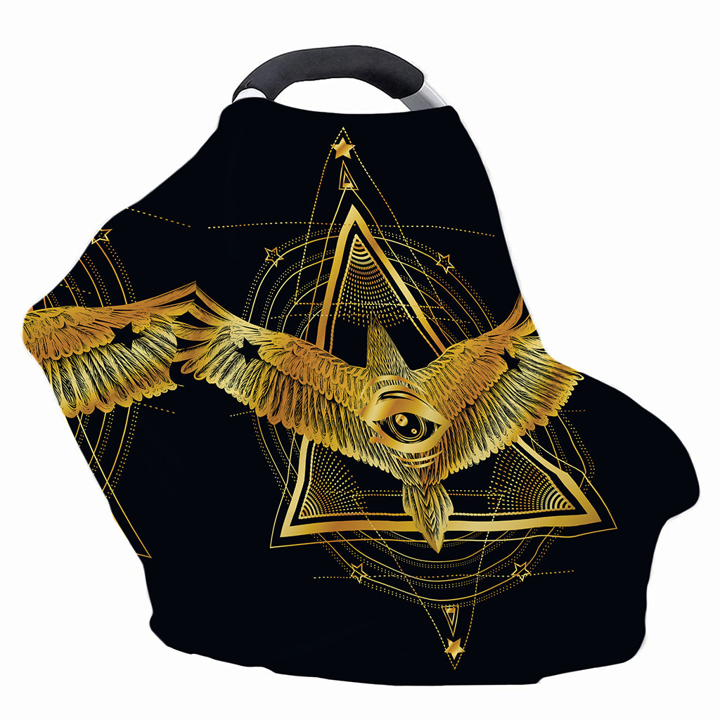 Raven Masonic Eye Print Baby Seat Cover