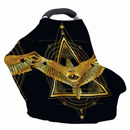 Raven Masonic Eye Print Baby Seat Cover