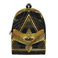 Raven Masonic Eye Print School Backpack