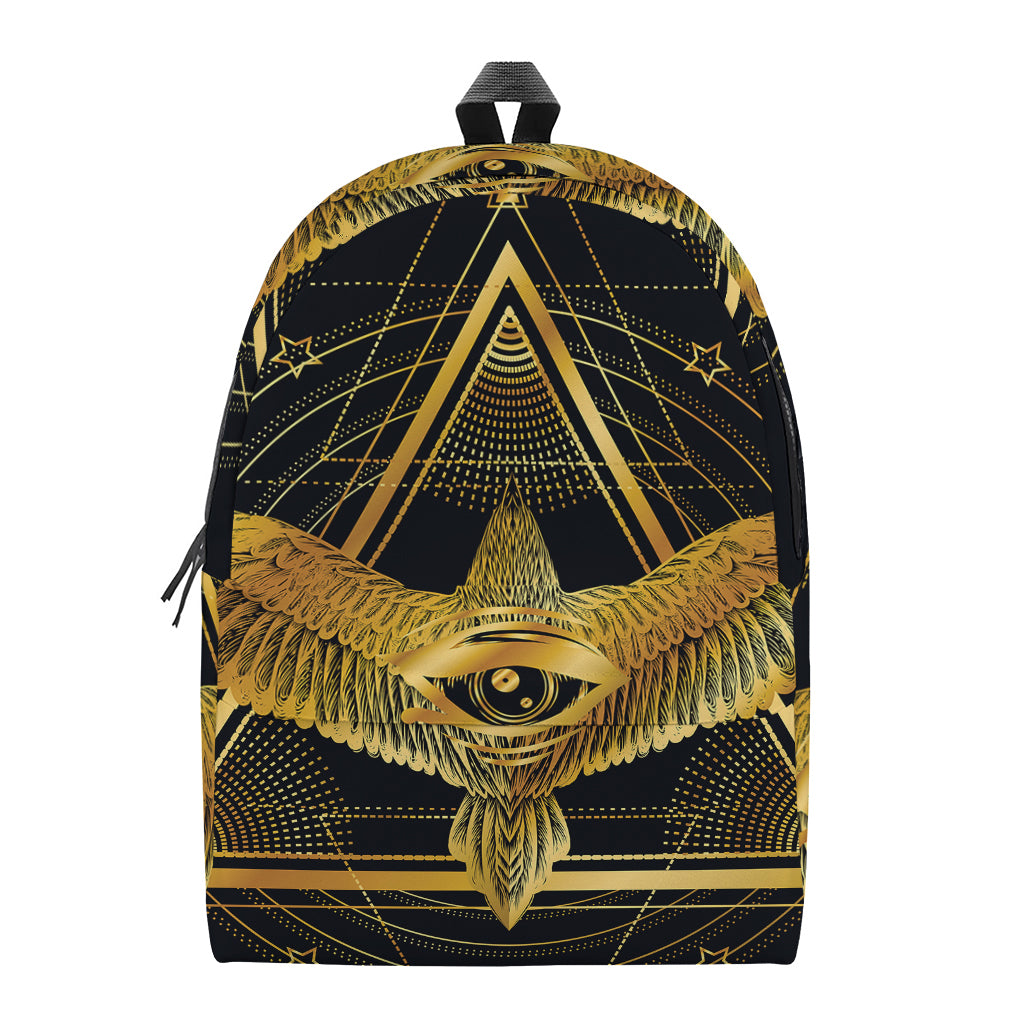 Raven Masonic Eye Print Backpack