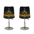 Raven Masonic Eye Print Bar Stool Covers
