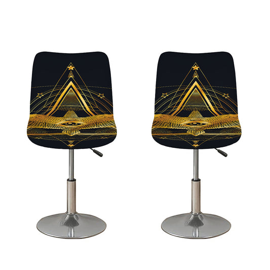 Raven Masonic Eye Print Bar Stool Covers