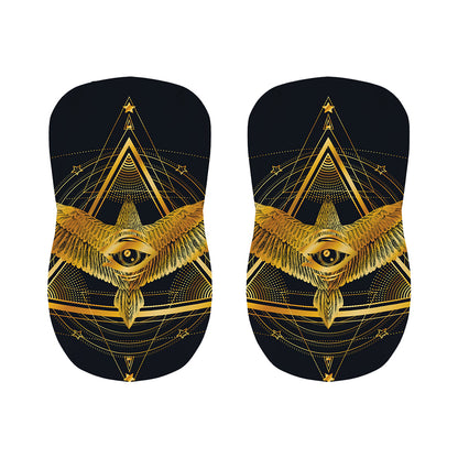 Raven Masonic Eye Print Bar Stool Covers