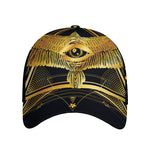 Raven Masonic Eye Print Baseball Cap