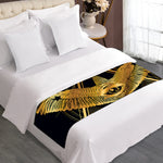 Raven Masonic Eye Print Bed Runner