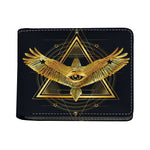 Raven Masonic Eye Print Bifold Wallet