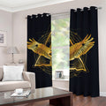 Raven Masonic Eye Print Dimout Grommet Curtains