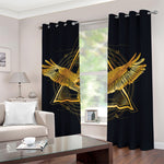 Raven Masonic Eye Print Blackout Grommet Curtains