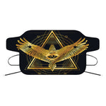 Raven Masonic Eye Print Car Windshield Snow Cover