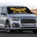 Raven Masonic Eye Print Car Windshield Sun Shade