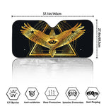 Raven Masonic Eye Print Car Windshield Sun Shade