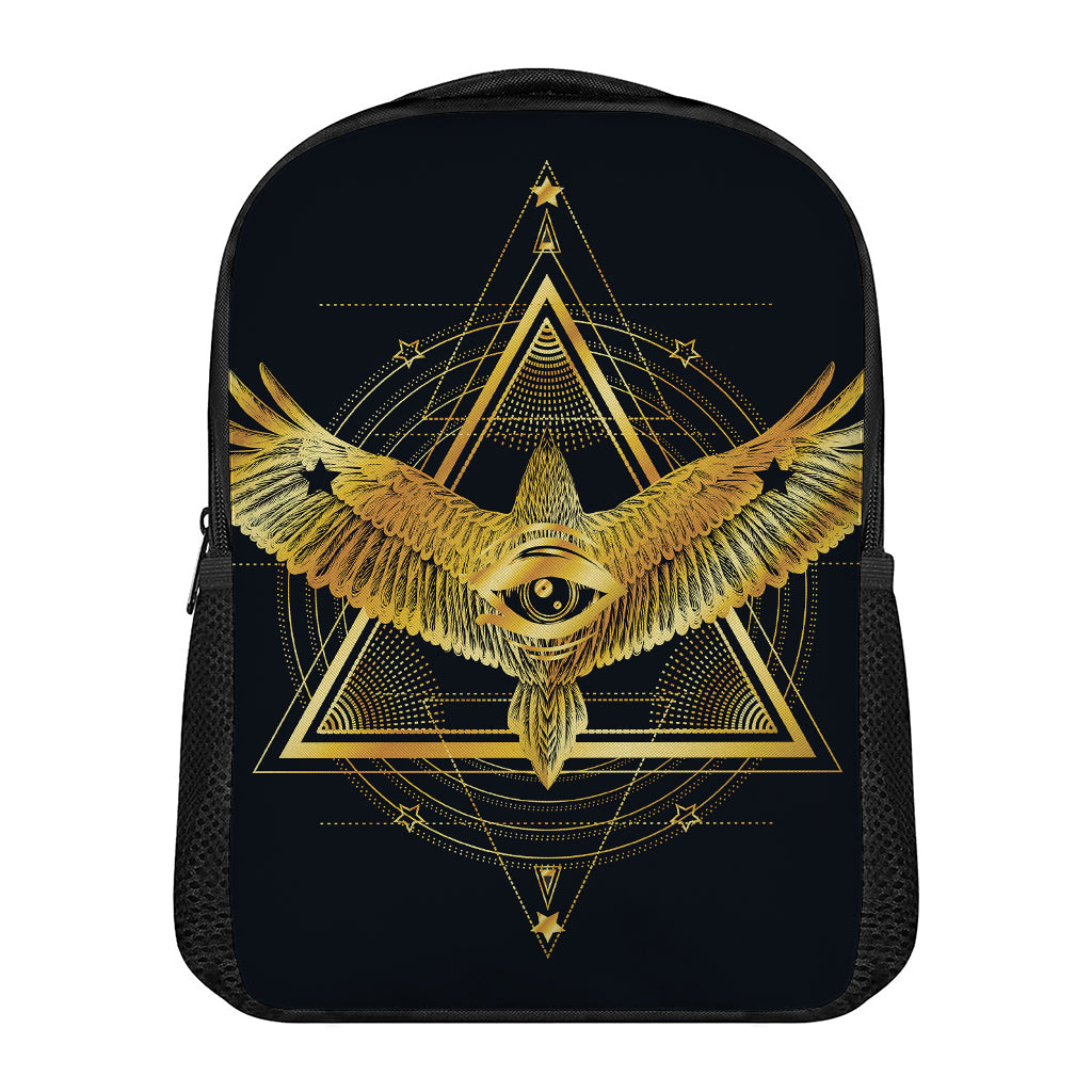 Raven Masonic Eye Print Casual Backpack