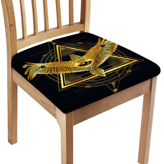 Raven Masonic Eye Print Chair Cushion Cover
